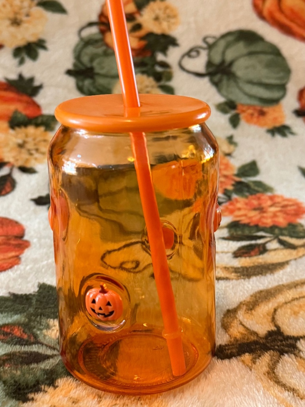 Viral TikTok Pumpkin Halloween Tumbler with lid and straw